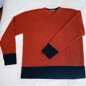 Authentic STRUCTURE Shetland Wool Vintage Sweater Orange